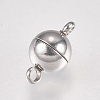 Tarnish Resistant 304 Stainless Steel Magnetic Clasps with Loops LS-STAS-G173-05P-6mm-3