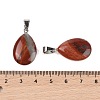 Teardrop Natural Red Rainbow Jasper Pendants G-Q368-20-3