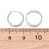925 Sterling Silver Micro Pave Clear Cubic Zirconia Hoop Earrings EJEW-K317-04P-5