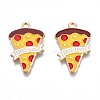 Rack Plating Alloy Enamel Pendants ENAM-N055-062-2