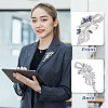 2Pcs 2 Colors Flower Alloy Rhinestone Scarf Buckle Clips for Women JEWB-FH0001-52-5