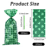 Rectangle Shamrock Clover Print Plastic Cookies Packing Pouches ABAG-WH0038-35B-2