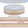 12.5 Yards Polyester Jacquard Flower Ribbon OCOR-FG0002-28B-2