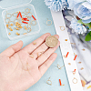 30Pcs 3 Style Brass Cricle Stud Earring Findings KK-AR0002-99-3