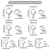 70Pcs 7 Style 304 Stainless Steel Lobster Claw Clasps STAS-PH0001-45-4