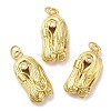 Rack Plating Brass Micro Pave Cubic Zirconia Pendants KK-C030-10G-3