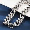 304 Stainless Steel Cuban Link Chain Bracelets for Women Men LS-BJEW-D304-01P-1