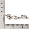 Brass Micro Pave Cubic Zirconia Fold Over Clasps KK-K389-029P-3