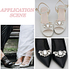 4Pcs 2 Colors Manganese Steel Rhinestone Shoe Decoration AJEW-FG0004-19-6