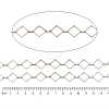 Rack Plating Rhombus Brass Link Chains CHC-M026-01P-02-2