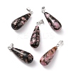 Natural Rhodonite Pendants G-F707-23-1