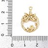 Summer Brass Micro Pave Clear Cubic Zirconia Sea Animal Connector Charms KK-C114-29B-G-3