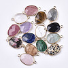 Natural & Synthetic Gemstone Links Connectors G-R472-01-1