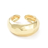 Brass Open Cuff Rings for Women X-RJEW-D016-08G-2