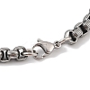 304 Stainless Steel Box Chain Bracelets for Men BJEW-B096-33A-AS-3
