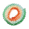 Gradient Color Baking Paint Glass Bead Strands DGLA-A039-T6mm-A013-2