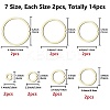 14Pcs 14 Style Wood Hoop Rings Macrame for DIY Craft Making DIY-WH0545-006-2