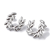 Non-Tarnish 304 Stainless Steel Olive Branch Wreath Stud Earrings for Women EJEW-I284-02P-1