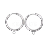 201 Stainless Steel Huggie Hoop Earring Findings STAS-P283-01L-S-2