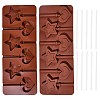 2Pcs Heart & Star DIY Food Grade Silicone Molds SIL-CJ0002-17-1