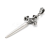 316 Surgical Stainless Steel with Cubic Zirconia Pendants STAS-A123-10AS-2