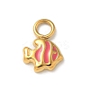 Ion Plating(IP) 304 Stainless Steel Enamel Charms STAS-G351-05G-03-1