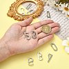 10Pcs 10 Styles 304 Stainless Steel Keychain Clasp Findings FIND-CJ0002-80-4