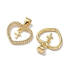 Brass Micro Pave Cubic Zirconia Pendants KK-Z143-09G-02-2