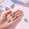 6Pcs 3 Colors Rack Plating Alloy Rhinestone Pendants FIND-TA0005-40-4