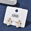 Brass Clear Cubic Zirconia Stud Earrings EJEW-D301-06G-04-2
