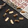 Ion Plating(IP) 304 Stainless Steel Ribbon Crimp Ends X-STAS-F098-04-5