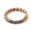 Natural Mixed Stone Round Beads Stretch Bracelets BJEW-JB06637-2