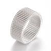 Tarnish Resistant 304 Stainless Steel Finger Rings MAK-R010-17mm-1