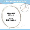 BENECREAT 1Pc 999 Sterling Silver Wire STER-BC0001-66C-2
