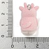 Flocking Resin Cute Pendants RESI-L043-01P-05-3