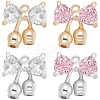 8Pcs 4 Styles Rack Plating Brass Pendants KK-BBC0014-89-1