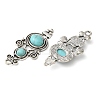 Tibetan Style Alloy Pave Imitation Turquoise Pendants LS-FIND-NH0001-06AS-2
