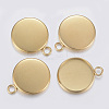 304 Stainless Steel Pendant Cabochon Settings STAS-F160-46G-03-1