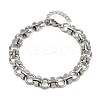 304 Stainless Steel Link Chain Bracelets BJEW-H207-01A-P-4