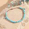 Dyed Natural Howlite Heishi Beaded Braided Bracelets SA4116-11-1