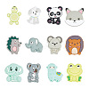 12Pcs 12 Styles Food Grade Eco-Friendly Silicone Focal Beads SIL-GO0001-25-1