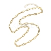 304 Stainless Steel Paperclip Chains Necklaces for Women NJEW-JN04744-4