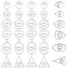24Pcs 6 Style 201 Stainless Steel Pendants FIND-AR0002-03-1