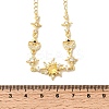 Brass Micro Pave Cubic Zirconia Sun & Moon & Star Pendant Necklaces NJEW-B157-17G-5