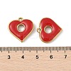 304 Stainless Steel Enamel Pendants STAS-P380-06G-02-3
