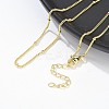 Brass Satellite Chains Necklace for Women NJEW-P265-43G-3