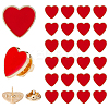 26Pcs Heart Alloy Enamel Lapel Pin Backs for Backpack Clothes JEWB-FH0003-13-1