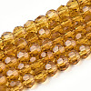 Transparent Glass Bead Strands GLAA-R166-4mm-01H-1
