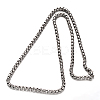 Non-Tarnish 304 Stainless Steel Box Chain Necklaces LS-NJEW-L347-09P-2