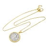 Brass Saint Benedict Medal Pendant Box Chain Necklaces LS-NJEW-R100-05G-2